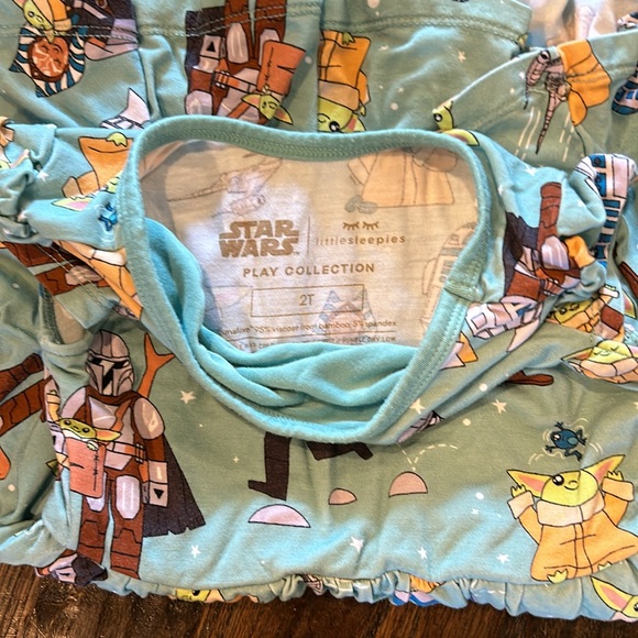 Little Sleepies Star Wars Grogu and Friends Play in 2T Skater Dress - Picture 5 of 6